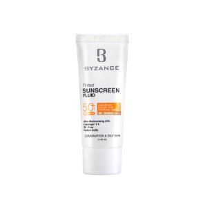 فلوئید ضد آفتاب رنگی SPF 50 مناسب پوست های چرب ، مختلط و مستعد آکنه بیزانس